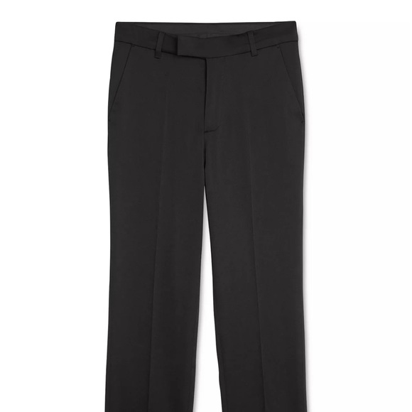 Calvin Klein Big Boy's Stretch Satin Pants Black Size 8 - Picture 8 of 9